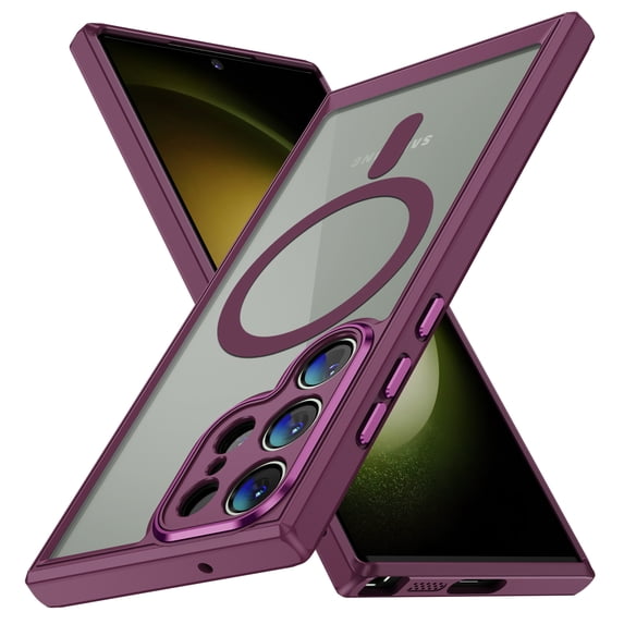 TECH CIRCLE Magnetic for Galaxy S24 Plus Case, Compatible with MagSafe, Shockproof Dustproof Drop Proof Military-Grade Protection Magnetic Case for Samsung Galaxy S24 Plus 6.6" 2024,Rosered