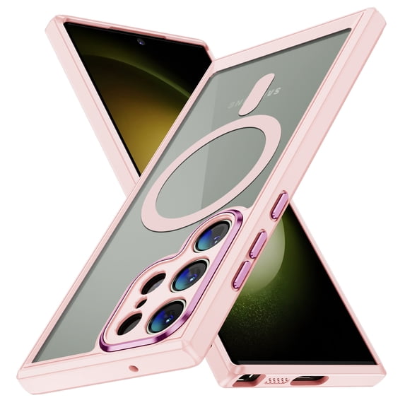 TECH CIRCLE Magnetic for Galaxy S24 Ultra Case, Compatible with MagSafe, Shockproof Dustproof Drop Proof Military-Grade Protection Magnetic Case for Samsung Galaxy S24 Ultra 6.8" 2024,Apricot