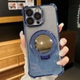 thumbnail image 1 of TECH CIRCLE Magnetic Kickstand Glitter Case for iPhone 12,Bling Sparkly Camera Protector Makeup Mirror Women Girls Case for iPhone 12 6.1" 2020,Blue, 1 of 8