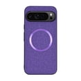 thumbnail image 1 of TECH CIRCLE Magnetic Mag Safe Case for Google Pixel 9 Pro/Pixel 9, Business Cloth Fabric Texture PU Leather Shockproof Protective Case Non-Slip Anti-Scratch Cover for Google Pixel 9 Pro/Pixel 9,Purple, 1 of 7
