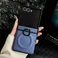 thumbnail image 1 of TECH CIRCLE Magnetic Phone Case for Galaxy Z Flip 7 2025 with Hinge Cover Protection/Rotating Ring Holder Kickstand, Compatible with MagSafe, Shockproof Anti-Scratch Protective Thin Case, Navy, 1 of 6