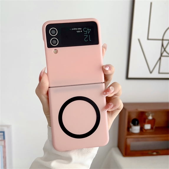 TECH CIRCLE Magnetic Phone Case for Samsung Galaxy Z Flip 4 Compatible for Magsafe, Military-Grade Shockproof Protective Case with Built-in Magnet Circle for Samsung Galaxy Z Flip 4 6.7" 2022, Pink