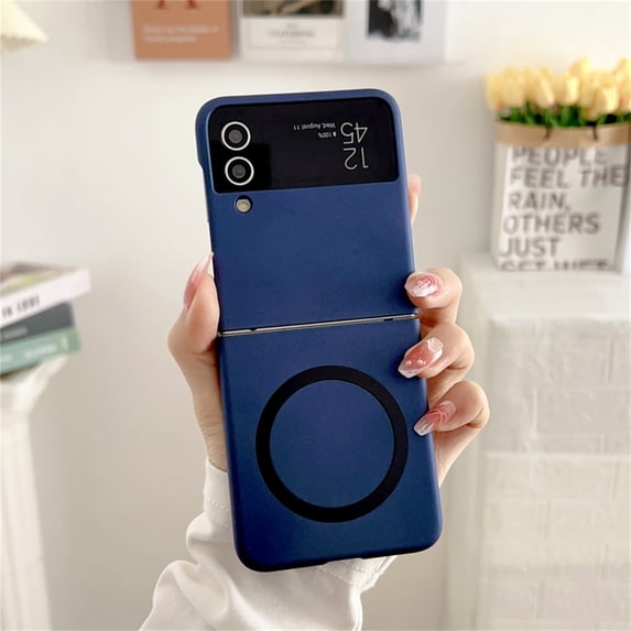 TECH CIRCLE Magnetic Phone Case for Samsung Galaxy Z Flip 4 Compatible for Magsafe, Military-Grade Shockproof Protective Case with Built-in Magnet Circle for Samsung Galaxy Z Flip 4 6.7" 2022,Blue