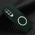 thumbnail image 1 of TECH CIRCLE Magnetic Phone Case for Samsung Galaxy Z Fold 5 Compatible for Magsafe, Slim Carbon Fiber Shockproof Protective Case Built-in Magnet Circle for Samsung Galaxy Z Fold 5 7.6", Green, 1 of 7