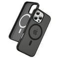 thumbnail image 1 of TECH CIRCLE Magnetic Phone Case for iPhone 14 Pro Max (2022 Release) 6.7", Compatible with MagSafe, Woven Texture Translucent Back Cover, Shockprooof Protective Lightweight Slim Case, Clear Black, 1 of 9
