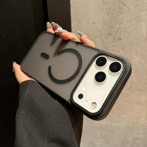 TECH CIRCLE Magnetic Protective Case Cover For Apple iPhone 17 Pro Shock-Absorbent PC+TPU Back Cover Anti-Scratch Anti-Fingerprint Matte Non-Slip Wireless Charging Dust Proof,Black