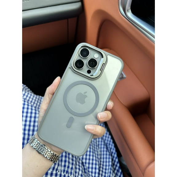 TECH CIRCLE Magnetic Shockproof For iPhone 14 Case Compatible with MagSafe,Military-Grade Protective Kickstand Slim Case Built-in Camera Stash Stand for Apple iPhone 14 6.1" 2022,Gray