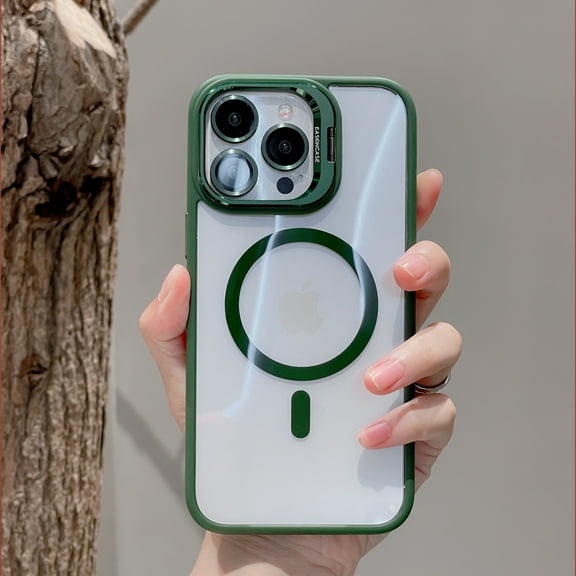 TECH CIRCLE Magnetic Shockproof For iPhone 13 Pro Max Case Compatible with MagSafe,Military-Grade Protective Kickstand Slim Case Built-in Camera Stash Stand for Apple iPhone 13 Pro Max 2021,Darkgreen