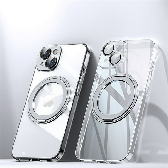 TECH CIRCLE Magnetic case For iPhone 15 Plus,Foldable Durable Ring Stand Compatible with Magsafe Military Grade Shockproof Protective Phone Cover for Apple iPhone 15 Plus 6.7 inch 2023,Clear