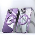 thumbnail image 1 of TECH CIRCLE Magnetic case For iPhone 15 Pro,Foldable Durable Ring Stand Compatible with Magsafe Military Grade Shockproof Protective Phone Cover for Apple iPhone 15 Pro 6.1 inch 2023,Purple, 1 of 8