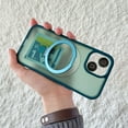 thumbnail image 1 of TECH CIRCLE Magnetic for iPhone 11 Pro Max Case with Invisible Stand Compatible with MagSafe, Full Camera Lens Protector Military Drop Protection Translucent Slim Case for iPhone 11 Pro Max,Green, 1 of 7