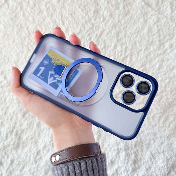 TECH CIRCLE Magnetic for iPhone 11 Pro Max Case with Invisible Stand Compatible with MagSafe, Full Camera Lens Protector Military Drop Protection Translucent Slim Case for iPhone 11 Pro Max,Darkblue