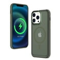 thumbnail image 1 of TECH CIRCLE Matte Case for Apple iPhone 14 6.1 inch (2022) ,Built in Magnet Compatible with MagSafe Charger,Anti-fall Translucent Frosted PC Magnetic Slim Fit TPU Border Phone Case,Armygreen, 1 of 11