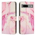 thumbnail image 1 of TECH CIRCLE Men Women Case for Google Pixel 8, High-quality Luxury Marble Pattern Wallet Cover w/ Card Slots Stand Full Protection Rugged Slim Case With Wrist Strap for Google Pixel 8, Rosegold, 1 of 8