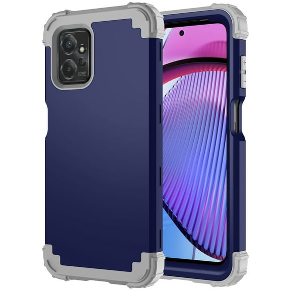 TECH CIRCLE For Motorola Moto G (2022) Case, Dual Layer Slim Heavy Duty Hybrid Rugged Shockproof Anti-Scratch Protective Back Phone Cover for Motorola Moto G 5G 6.5",Darkblue