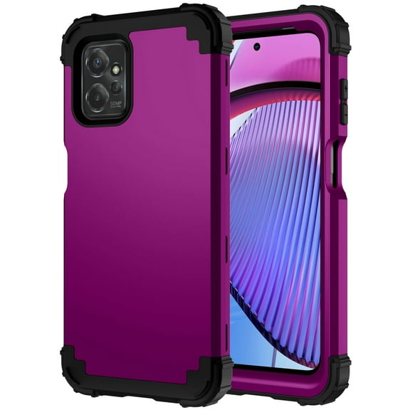 TECH CIRCLE For Motorola Moto G (2022) Case, Dual Layer Slim Heavy Duty Hybrid Rugged Shockproof Anti-Scratch Protective Back Phone Cover for Motorola Moto G 5G 6.5",Purple