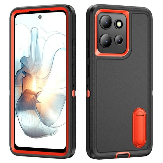 TECH CIRCLE for Motorola Moto G Power (2025) Case, Anti-Drop Hybrid Heavy Duty Protective Phone Cover Shockproof Rugged Military Bumper Tough Kickstand Cover,H