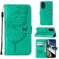 thumbnail image 1 of TECH CIRCLE for Motorola Moto G Stylus 5G (2022) Wallet Case, Embossed Butterfly PU Leather Credit Card Holder Slots Full Body Protection Kickstand Flip Folio Shockproof TPU Phone Cover,Green, 1 of 6