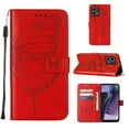 thumbnail image 1 of TECH CIRCLE for Motorola Moto G Stylus 5G (2023) Wallet Case, Embossed Butterfly PU Leather Credit Card Holder Slots Full Body Protection Kickstand Flip Folio Shockproof TPU Phone Cover,Red, 1 of 6