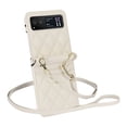 thumbnail image 1 of TECH CIRCLE for Motorola Razr 40 / Moto Razr 2023 Wallet Case, PU Leather Protective Cover Card Slot Shoulder Wristlet Strap Hinge Protection Carrying Handbag Case for Women Ladies,White, 1 of 7