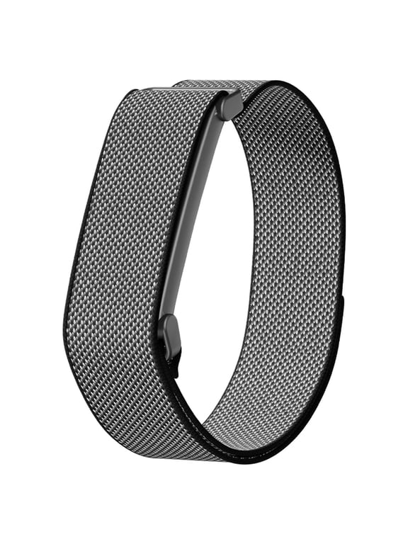 TECH CIRCLE Nylon Hook and Loop Watch Band Replacement for Google Fitbit Air, 18mm Adjustable Woven Replacement Strap, 175 to 240mm Wrist, Black