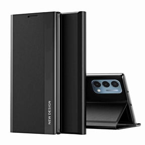 TECH CIRCLE OnePlus Nord N200 5G Case, Ultra-Thin Slim Premium Leather Luxury Business Shockproof Bumper Full Body Protective Magnetic Kickstand Cover for OnePlus Nord N200 5G 6.49 inch, Black