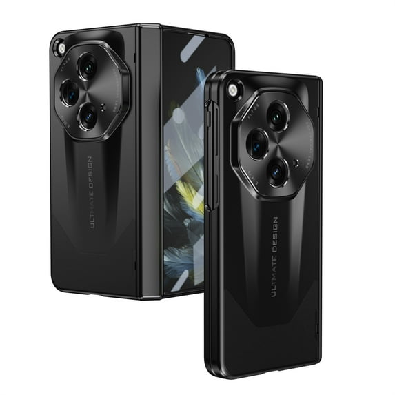 TECH CIRCLE for OnePlus Open Case with Built-in Screen Protector,Full Body Heavy Duty Rugged Shockproof Protective Case with Camera Lens Hinge Protection Case Cover for OnePlus Open, Black