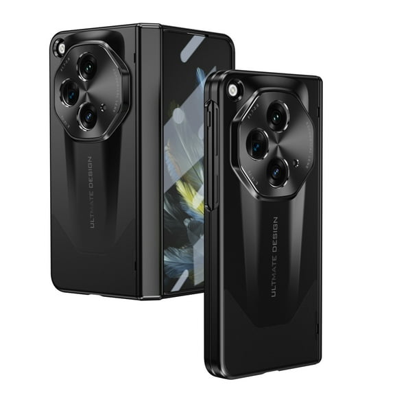 TECH CIRCLE for OnePlus Open Case with Built-in Screen Protector,Full Body Heavy Duty Rugged Shockproof Protective Case with Camera Lens Hinge Protection Case Cover for OnePlus Open, Black