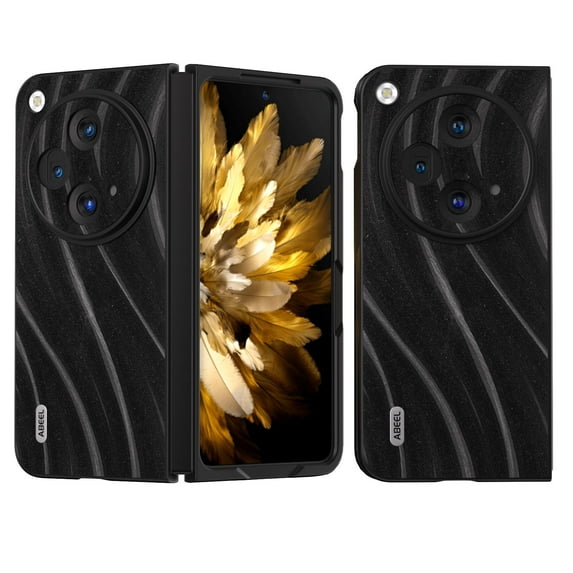 TECH CIRCLE for OnePlus Open Case, Oppo Find N3 Case,Ultra Slim PU Leather Hybrid Shockproof Anti-Scratch Fashionable Galaxy Pattern Design Phone Case Cover for OnePlus Open/Oppo Find N3 2023 - Black