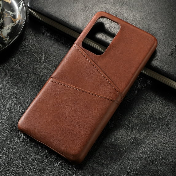 TECH CIRCLE PU Leather Card Case For Galaxy S23 FE,Slim Lightweight Soft Back Cover Grip Protective Classic Business Women Men Cases with Card Slot for Samsung Galaxy S23 FE 6.4" 2023,Brown