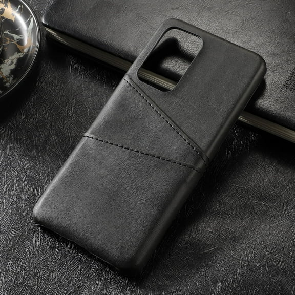 TECH CIRCLE PU Leather Card Case For OnePlus 8T,Slim Lightweight Soft Back Cover Grip Protective Classic Business Women Men Cases with Card Slot for OnePlus 8T 6.55" 2020,Black