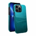 thumbnail image 1 of TECH CIRCLE PU Leather Card Case For iPhone 11 Pro,Slim Lightweight Soft Back Cover Grip Protective Classic Business Women Men Cases with Card Slot for Apple iPhone 11 Pro 5.8" 2019,Green, 1 of 7