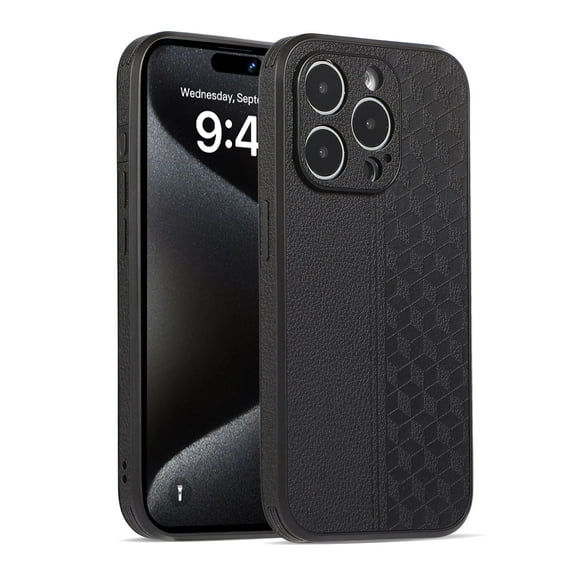 TECH CIRCLE PU Leather Case For iPhone 14,Men Women Luxury Slim Business Back Cover Soft Bumper Rugged Grip Shockproof Full Body Protective Phone Cases for Apple iPhone 14 6.1" 2022,Black