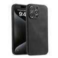 thumbnail image 1 of TECH CIRCLE PU Leather Case For iPhone 14,Men Women Luxury Slim Business Back Cover Soft Bumper Rugged Grip Shockproof Full Body Protective Phone Cases for Apple iPhone 14 6.1" 2022,Black, 1 of 3