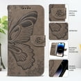 thumbnail image 1 of TECH CIRCLE PU Leather Case for Samsung Galaxy A33 5G (6.4") 2022 - Cute Butterfly Folio Case with Magnetic Strap for Full Coverage Protection, Designed with Stand /Card Slots /Wrist Strap, Gray, 1 of 9