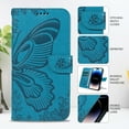 thumbnail image 1 of TECH CIRCLE PU Leather Case for Samsung Galaxy S23 (6.1") 2023 - Cute Butterfly Folio Case with Magnetic Strap to Provide Full Coverage Protection, Designed with Stand /Card Slots /Wrist Strap, Blue, 1 of 9