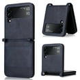 thumbnail image 1 of TECH CIRCLE PU Leather Case for 2022 Galaxy Z Flip 4 5G Cell Phone (6.7") - Protective Case with Card Holder (Black), 1 of 6