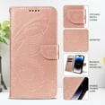 thumbnail image 1 of TECH CIRCLE PU Leather Case for iPhone 13 Mini (5.4") 2021 - Cute Butterfly Folio Case with Magnetic Strap to Provide Full Coverage Protection, Designed with Stand /Card Slots /Wrist Strap, Pink, 1 of 9