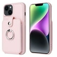 thumbnail image 1 of TECH CIRCLE PU Leather Case for iPhone 14 (6.1") 2022 Smartphone - Protective Lightweight Premium Case with A Ring /Stand /Wallet Design, Stylish Multifunctional Back Cover Case, Pink, 1 of 8