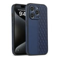 thumbnail image 1 of TECH CIRCLE PU Leather Case For iPhone 14 Pro,Men Women Luxury Slim Business Back Cover Soft Bumper Rugged Grip Shockproof Full Body Protective Phone Cases for Apple iPhone 14 Pro 6.1" 2022,Blue, 1 of 3