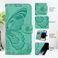 thumbnail image 1 of TECH CIRCLE PU Leather Case for iPhone 15 Pro (6.7") 2023 - Cute Butterfly Folio Case with Magnetic Strap to Provide Full Coverage Protection, Designed with Stand /Card Slots /Wrist Strap, Green, 1 of 9