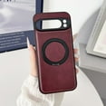 thumbnail image 1 of TECH CIRCLE PU Leather Magnetic Phone Case for Google Pixel 6a with Rotating Finger Ring Kickstand, Compatible with MagSafe, Anti-Scratch, Shock-Absorbent, Protective Slim Cover, Winered, 1 of 11