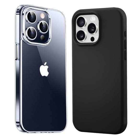 TECH CIRCLE Personalized Custom Phone Case for iPhone 14/iPhone 13,Ultra Thin Slim TPU Cover Soft Silicone Anti-Scratch Protective Shockproof Bumper Support Wireless Charging,Black & White
