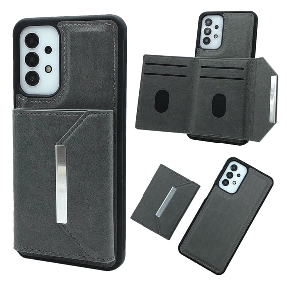 TECH CIRCLE Phone Case for Google Pixel 8 (6.2") 2023 Release Cell Phone, Lightweight Case with Removable Magnetic Wallet, PU Leather Material Classic Look Protective Cover for Women/Men, Gray