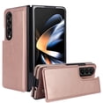 thumbnail image 1 of TECH CIRCLE Phone Case for Samsung Galaxy Z Fold 3 5G 2021, PU Leather Business Elegant Style Case With Magnetic Clasp Rugged Shockproof Protective Wallet Case for Samsung Galaxy Z Fold 3, Rosegold, 1 of 8