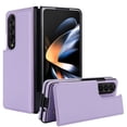 thumbnail image 1 of TECH CIRCLE Phone Case for Samsung Galaxy Z Fold 3 5G 2021, PU Leather Business Elegant Style Case With Magnetic Clasp Rugged Shockproof Protective Wallet Case for Samsung Galaxy Z Fold 3, Purple, 1 of 8