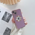 thumbnail image 1 of TECH CIRCLE Phone Case for iPhone 13 Pro Max 6.7 inch,Shockproof Camera Lens Protection Hollow Out Show Logo Luxury Plating Silicone Slim Protective Cover,Purple, 1 of 8