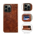 thumbnail image 1 of TECH CIRCLE Phone Case for iPhone 15 Pro Max (2023) - PU Leather Protective Shell Durable Soft Silicone Back Cover Magnetic Folio Wallet Phone Case with Card Holder/Pocket/Stand Feature, Khaki, 1 of 6
