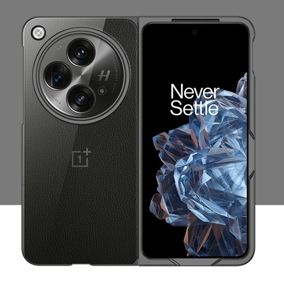 TECH CIRCLE  Plating Clear Case for OnePlus Open, Luxury Slim Transparent Shockproof Anti-Scratch Hard PC Full Body Protective Women Men Shell for OnePlus Open//Oppo Find N3 7.82 Inch 2023, Black