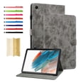 thumbnail image 1 of TECH CIRCLE Protective Case for Samsung Galaxy Tab A9 8.7" 2023 SM-X110/X115, Cute Tiger Embossed Bracket Tablet Case Adjustable Kickstand Card Slot Shockproof Protectiver 8.7inch 2023 Case,Gray, 1 of 5